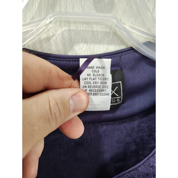 Alex Evenings Gown & Jacket Dress Long Maxi Dark Purple MOB Size 12 Whimsigoth - Picture 11 of 14